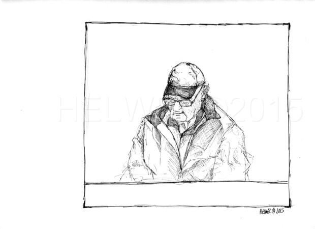 LIBRARY DRAWINGS 5-2-15 (a) uni-ball ballpoint, PITT artist pen on paper.