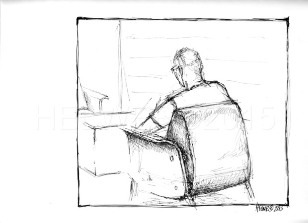 LIBRARY DRAWINGS 5-2-15 (a) PITT artist pen on paper.