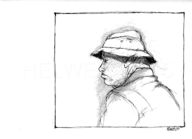 LIBRARY DRAWINGS 5-2-15 (c). PITT artist pen on paper.