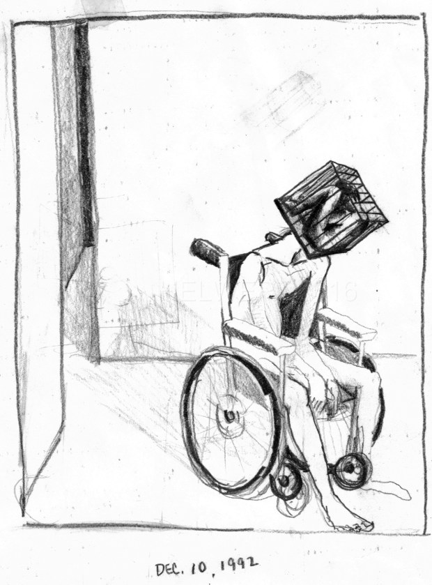 DECEMBER 10, 1992. Pencil on paper.