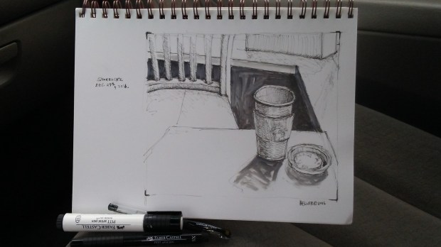 STARBUCKS. DEC. 27th Ink on paper.